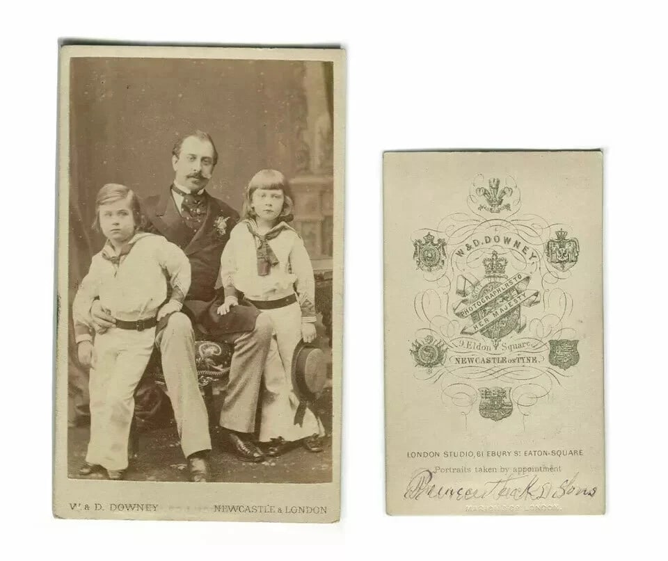 DOWNE Francis Duke of Teck and sons Francis von Hohenstein CDV Photographs 1865 - 8