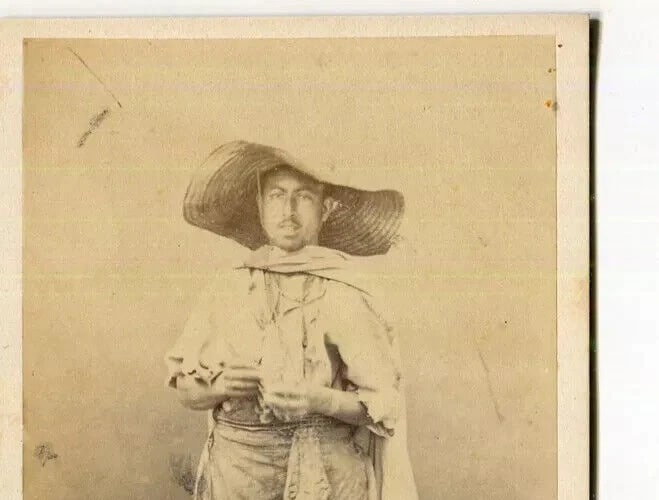 Portrait of Tunisian Man – Alary & Geiser Orientalist c.1870 CDV Photo - 3