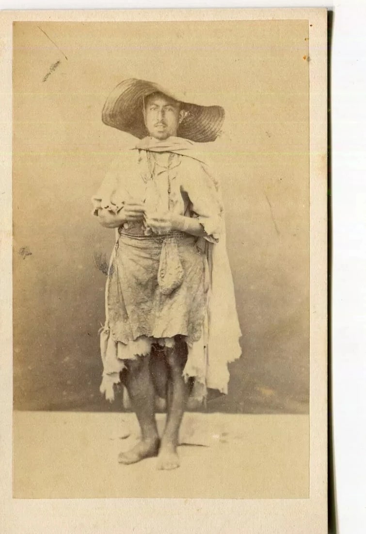Portrait of Tunisian Man – Alary & Geiser Orientalist c.1870 CDV Photo - 4