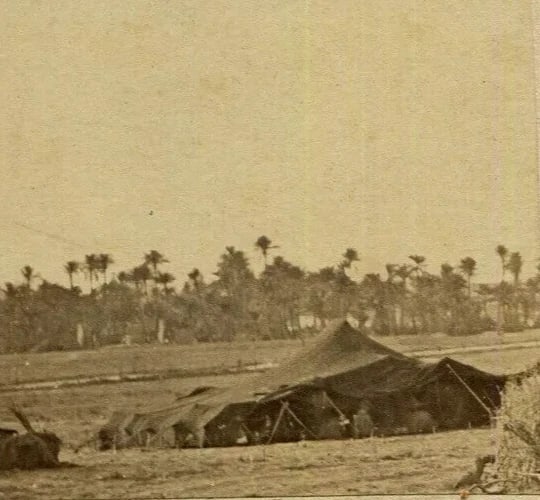 Desert Camp with Tents – Orientalist Landscape CDV Photo c 1870 - 4