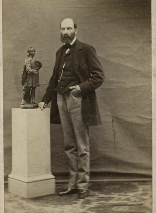 MASON - Francois d'Orlean, Prince of Joinville - CDV Vintage Photographs c. 1875: Title: MASON - Francois d'Orlean, Prince of Joinville - CDV Vintage Photographs c. 1875 Description: Portrait of Prince François d'Orléans, naval officer and son of Louis-Philippe I, by Maso