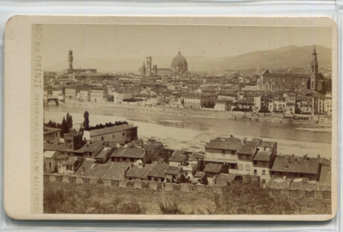 Giacomo BROGI 1822-1881 Italy Florence Panorama - Antique CDV Photographs - 6