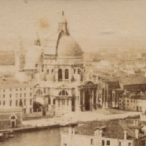 Panorama Campanile Marco Maria Salute Italy Venezia - Antique CDV Photographs - 3