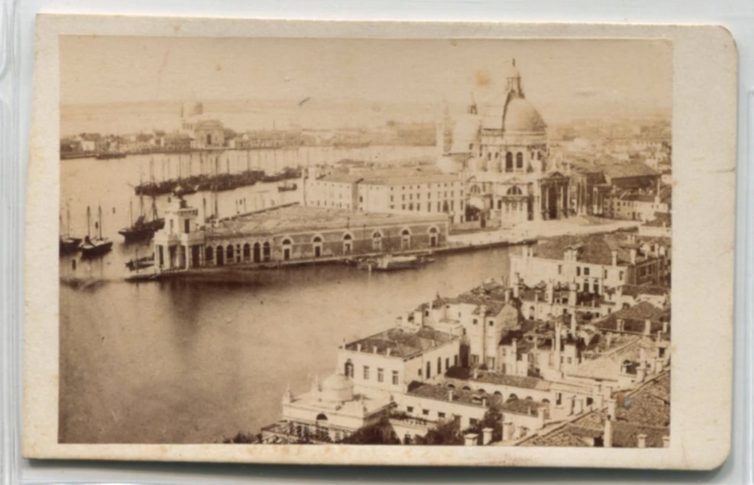 Panorama Campanile Marco Maria Salute Italy Venezia - Antique CDV Photographs - 6