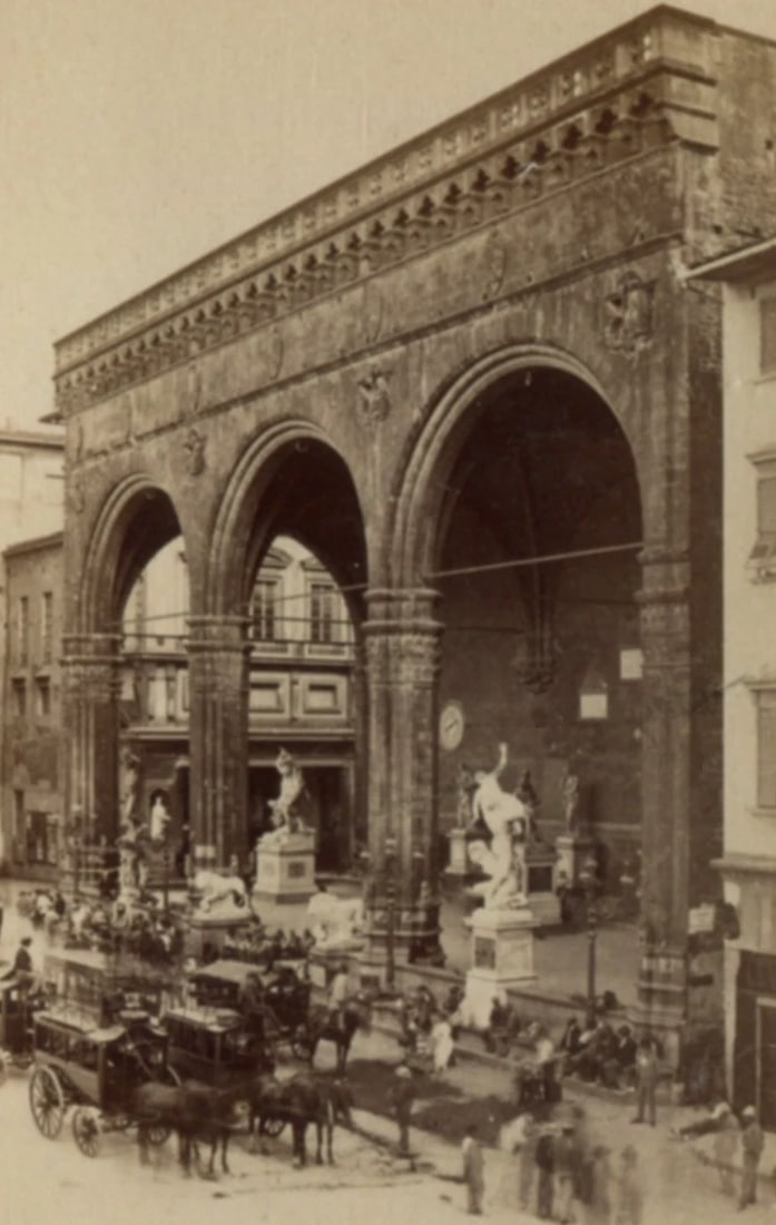 Loggia dei Lanzi Italy Florence Firenze - Antique CDV Photographs: Title: Loggia dei Lanzi Italy Florence Firenze - Antique CDV Photographs Description: Albumen print mounted on CDV card Dimension: Approx 6.3 x 10.3cm Reserve: $40.00 Shipping: Domestic: Flat-rate of