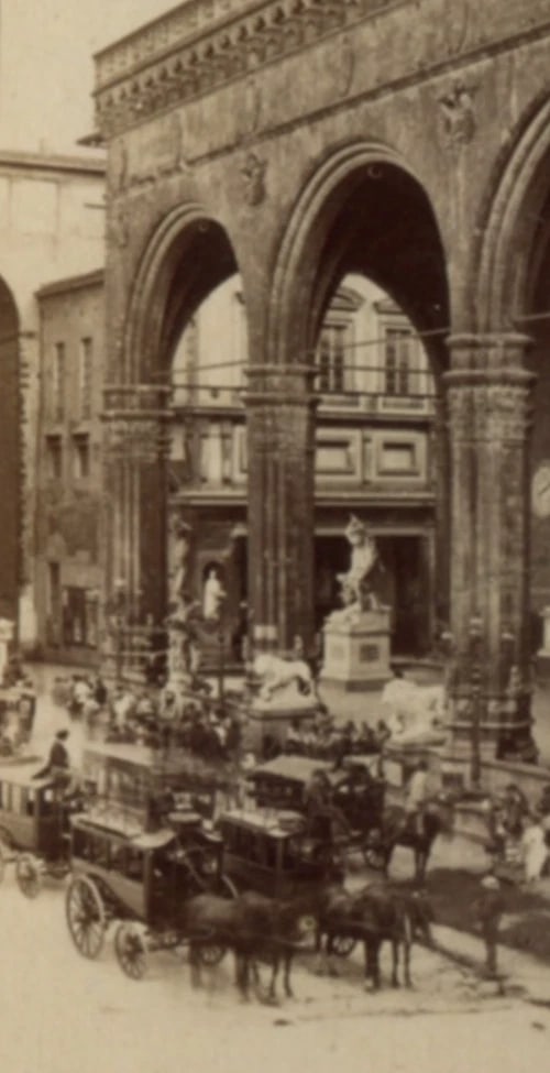 Loggia dei Lanzi Italy Florence Firenze - Antique CDV Photographs - 4
