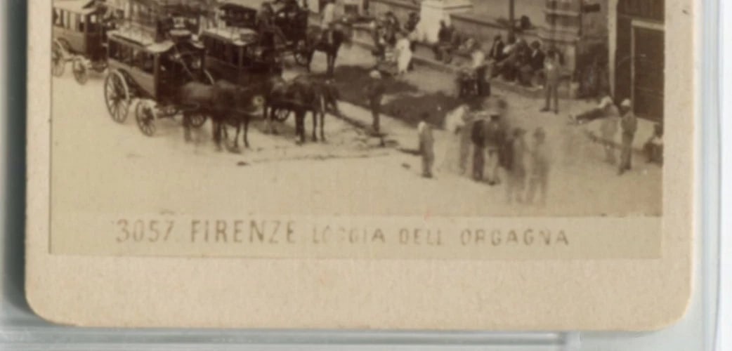 Loggia dei Lanzi Italy Florence Firenze - Antique CDV Photographs - 5