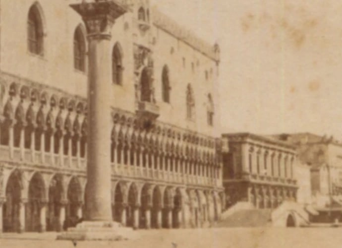 1870 Doge's Palace Venezia Italy - Antique CDV Photographs - 3