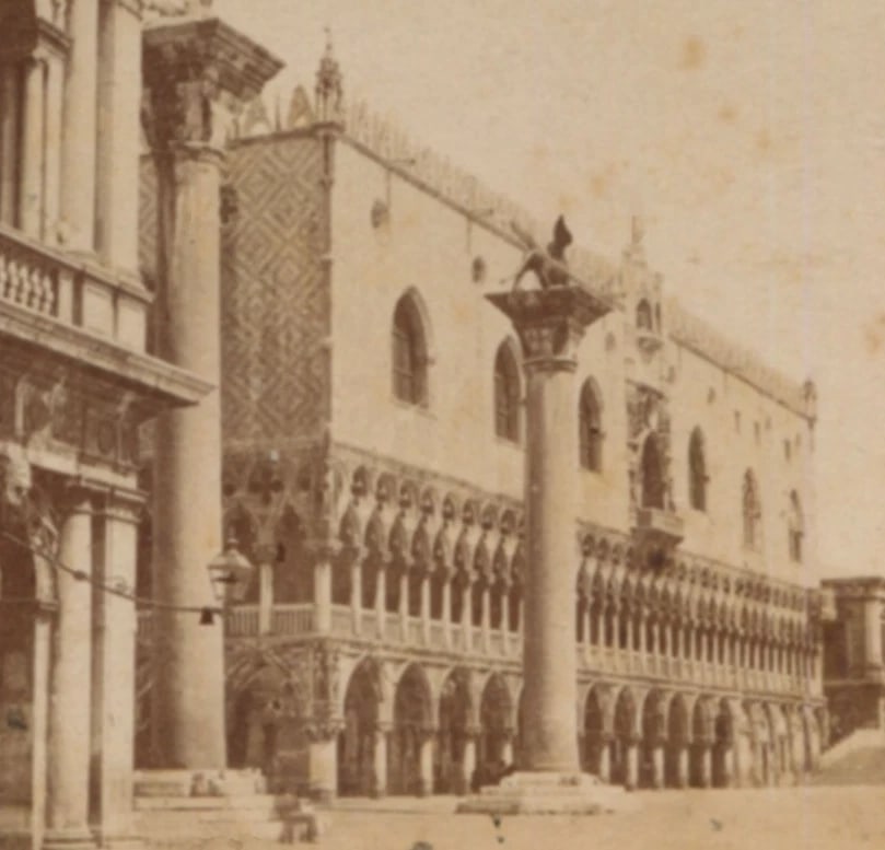 1870 Doge's Palace Venezia Italy - Antique CDV Photographs - 5