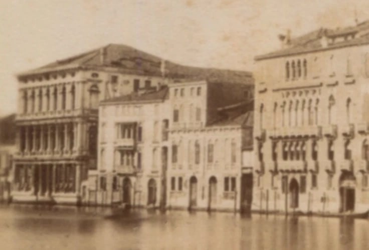 1870 Grand Canal Venezia Italy - Antique CDV Photographs - 3