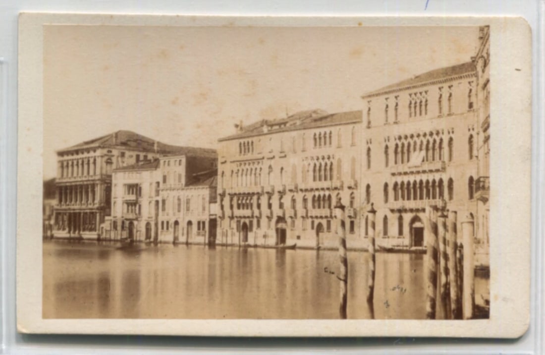 1870 Grand Canal Venezia Italy - Antique CDV Photographs - 6