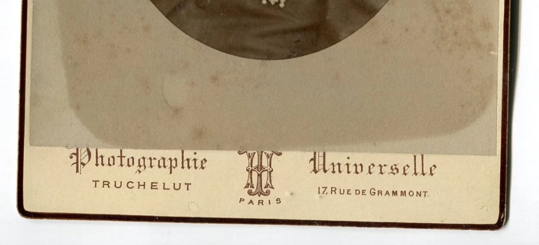 Antique French Cabinet Card Elderly Marquis Nobleman Portrait Medal Paris 1877 - 4