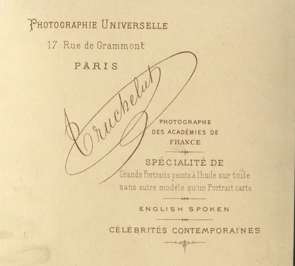 Antique French Cabinet Card Elderly Marquis Nobleman Portrait Medal Paris 1877 - 7