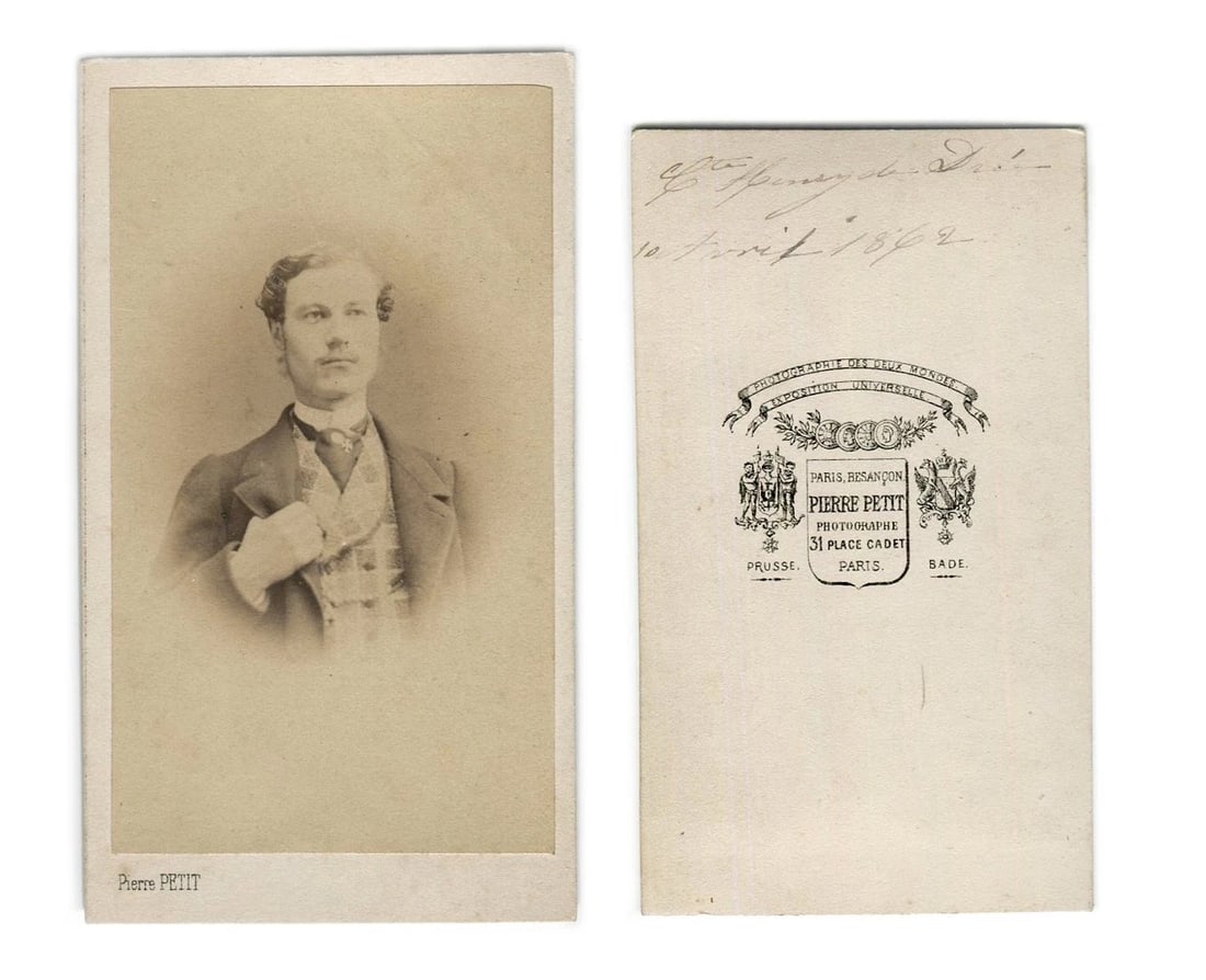 Ferret Nice Comte Henri de Drée - Antique CDV Photographs - 4