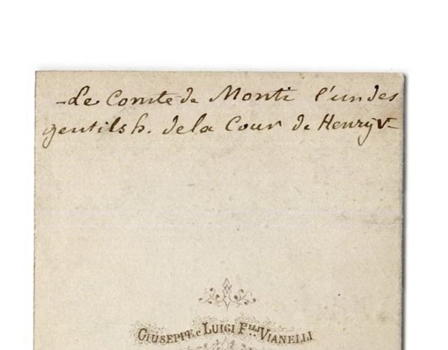 Vianelli - Comte de Monti Portrait - Antique CDV Photographs - 6