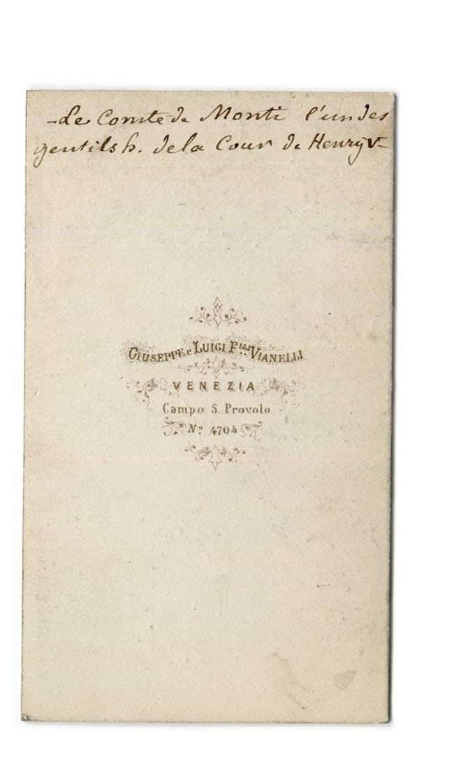 Vianelli - Comte de Monti Portrait - Antique CDV Photographs - 8