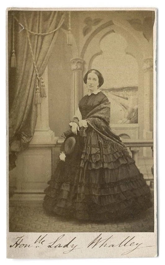 Lady Whalley Portrait - Albumen Original CDV Photo 1885 - 5