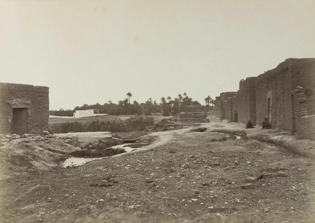 1880 Village Landsacape Biskra Algeria - Vintage Photographs Albumen - 7