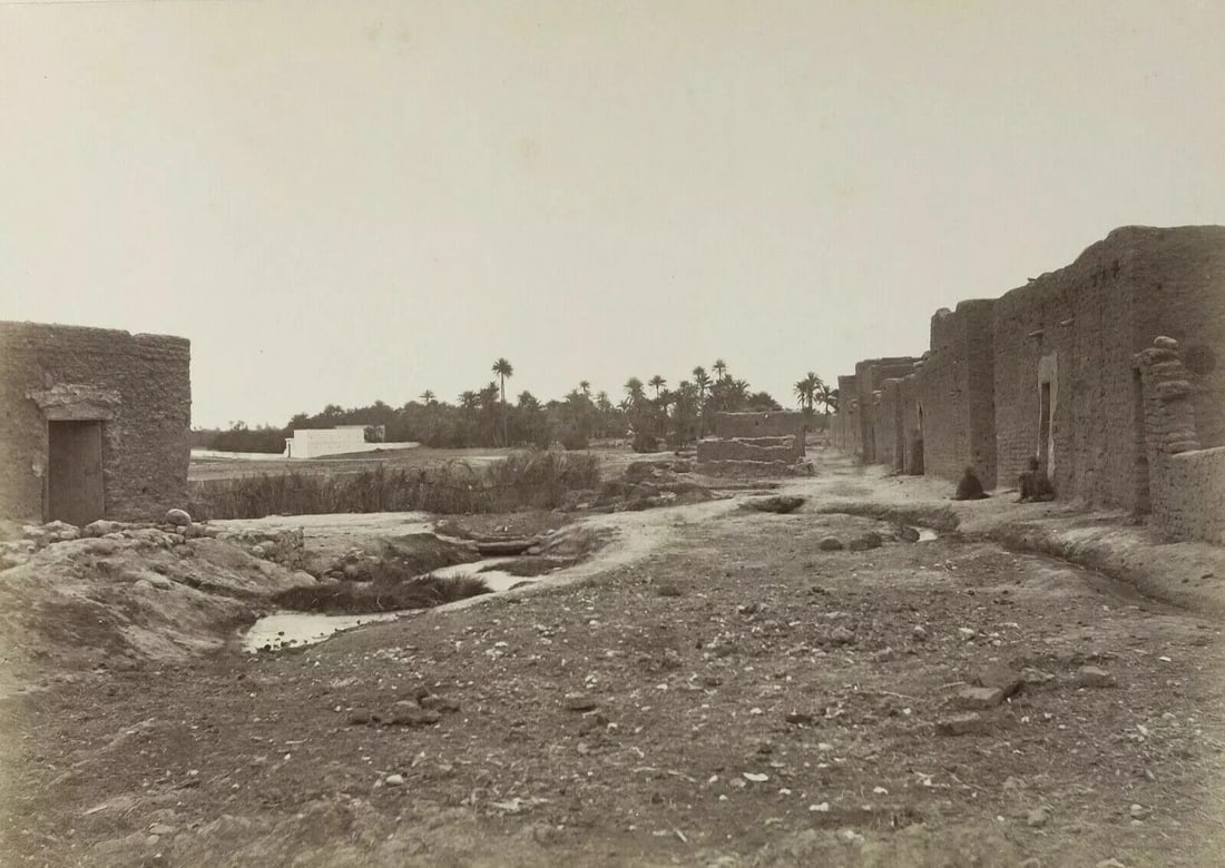 1880 Village Landsacape Biskra Algeria - Vintage Photographs Albumen - 8
