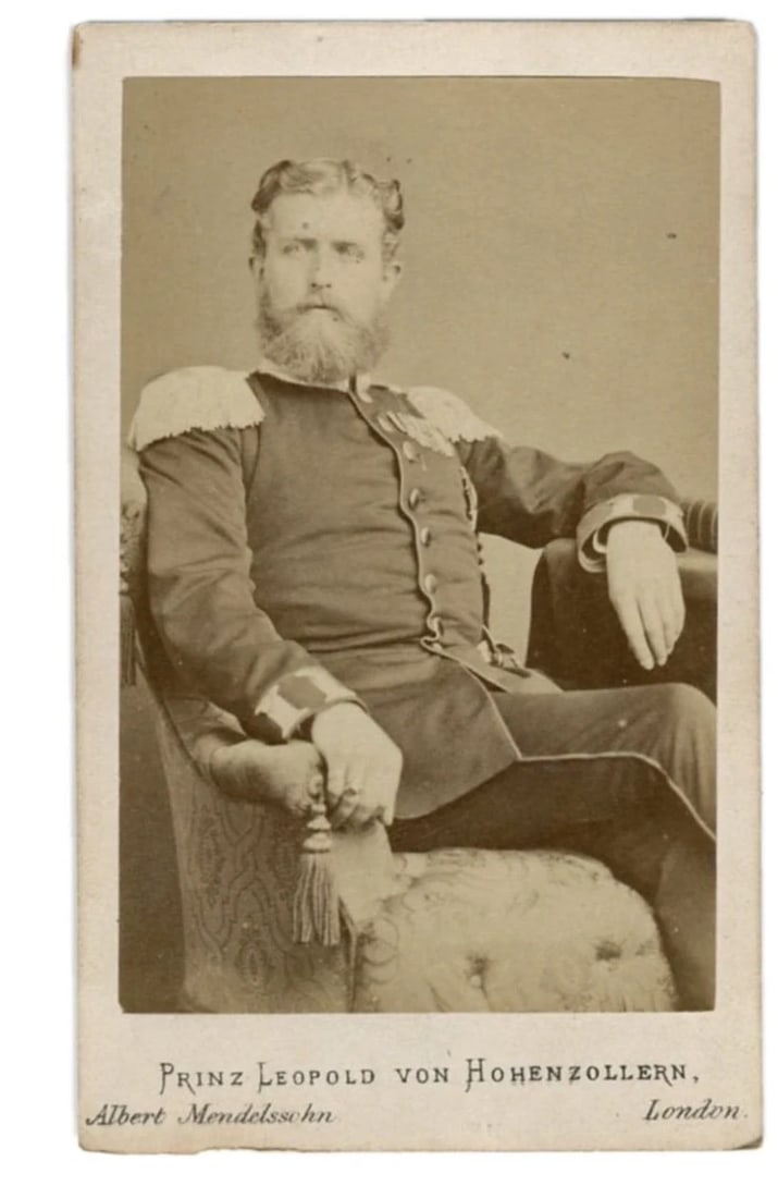 Prinz Leopold Von Hohenzollern Portrait - Cabinet Photo CDV - 2