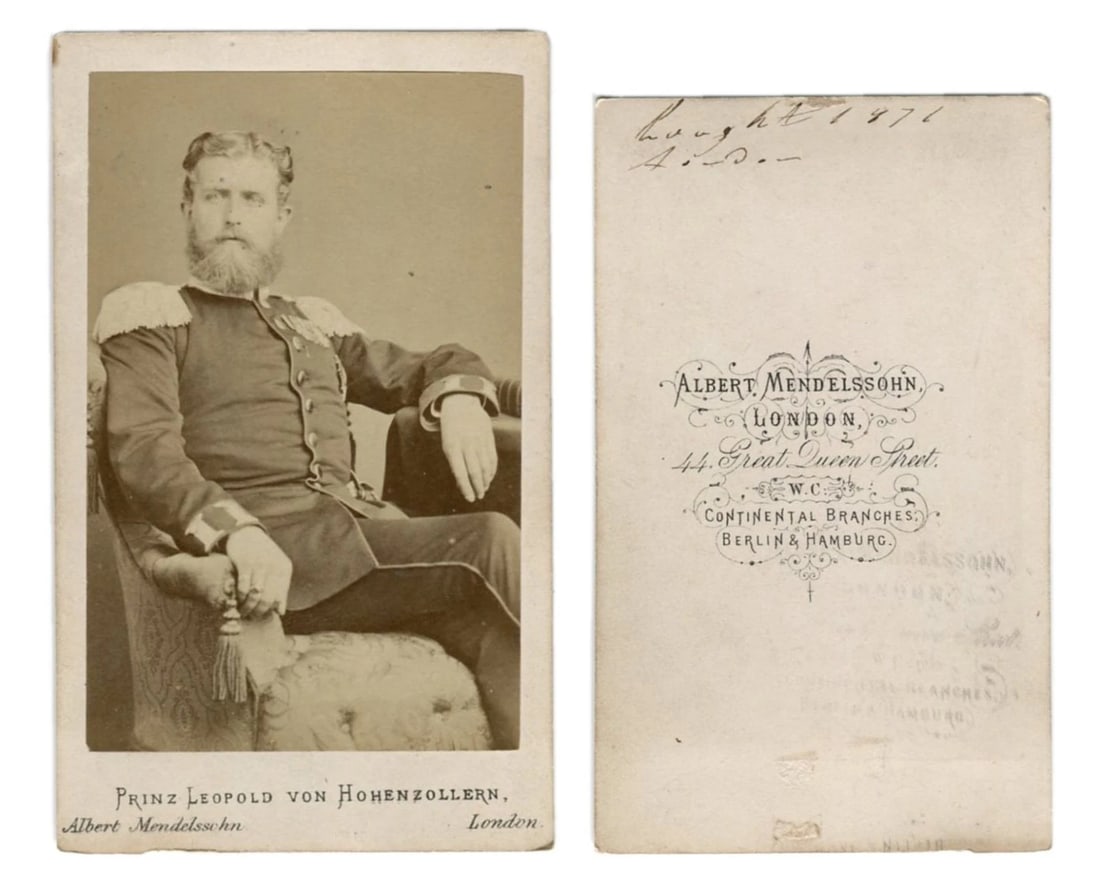 Prinz Leopold Von Hohenzollern Portrait - Cabinet Photo CDV - 8