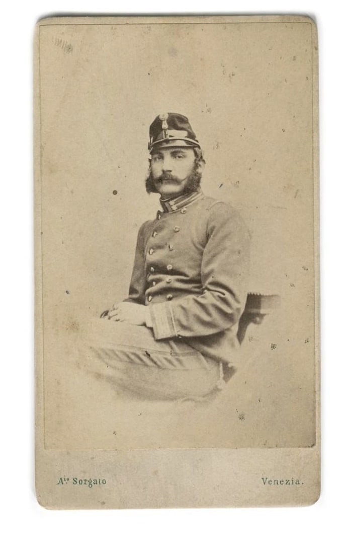 Galvani Zenzani Military Comte – Albumen Portrait CDV Photograph - 2