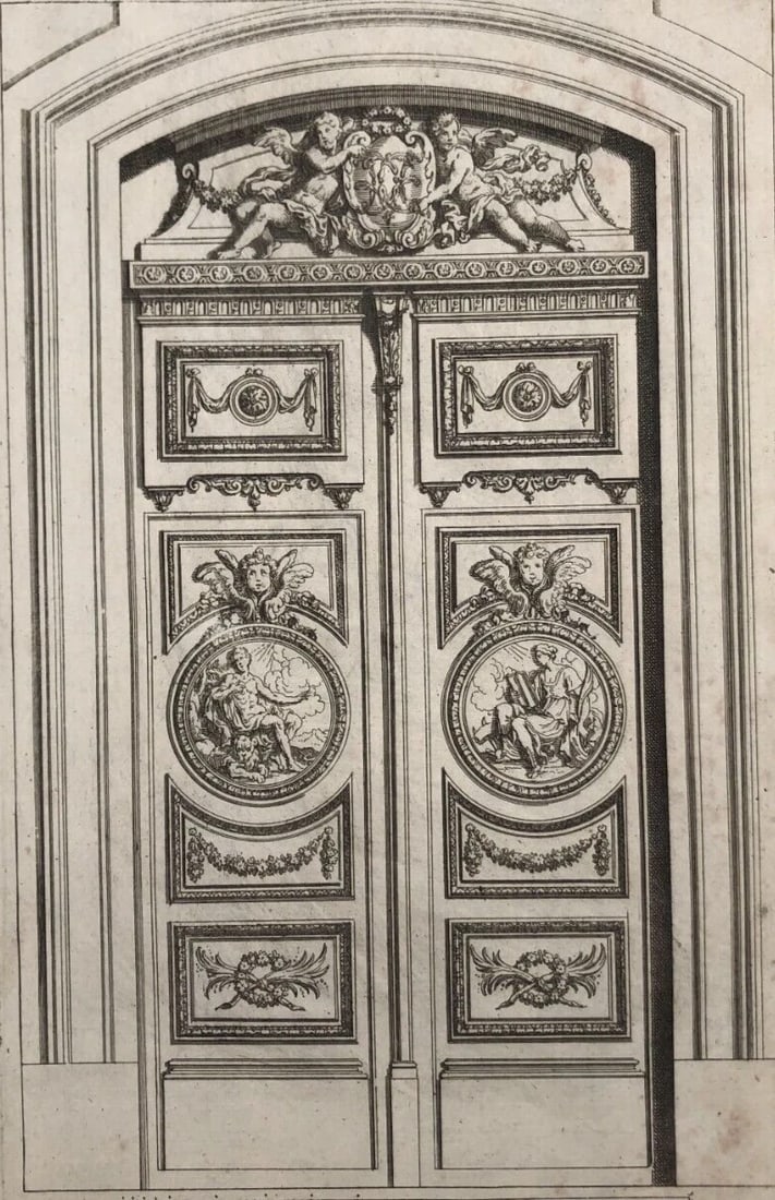 Antique Original Etching Jean LEPAUTRE (1618-1682) Doors, Architecture x5: Title: Antique Original Etching Jean LEPAUTRE (1618-1682) Doors, Architecture x5 Description: Engraving on paper 33 x 21 cm stains, folds Reserve: $200.00 Shipping: Domestic: Flat-rate of $20.00 to