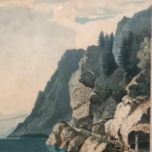 Switzerland’s Landscape Mountain and Lake - Antique Print Artwork - 7