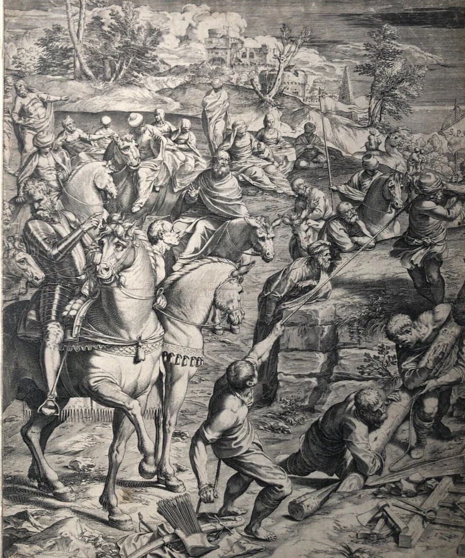 Agostino CARRACCI (1557-1602) the crucifixion Antique Etching (1 of 8)