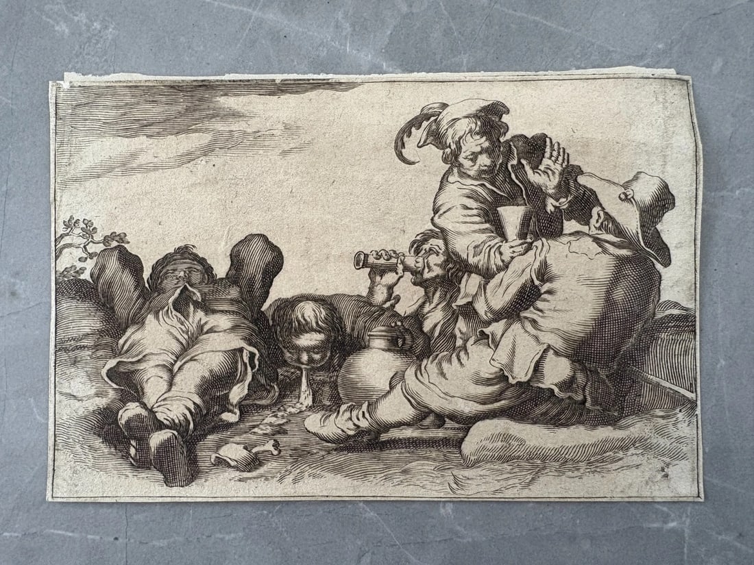 Antique Original Etching Pieter I DE JODE (c.1570-1634) - 2