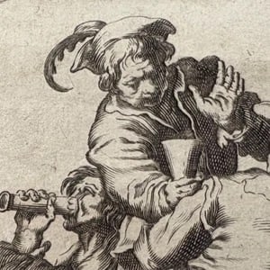 Antique Original Etching Pieter I DE JODE (c.1570-1634) - 3