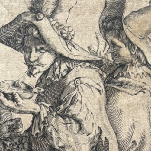 Antique Original Etching Pieter I DE JODE (c.1570-1634) - 3