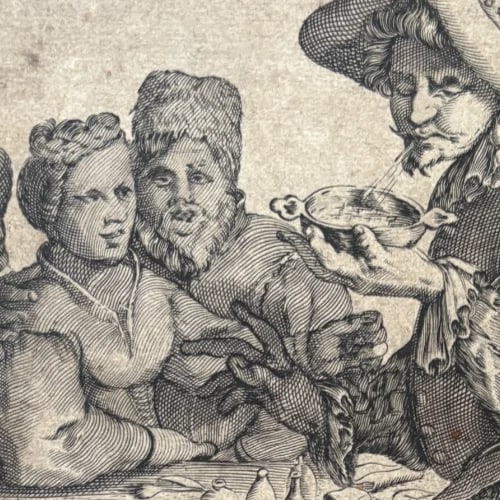 Antique Original Etching Pieter I DE JODE (c.1570-1634) - 4