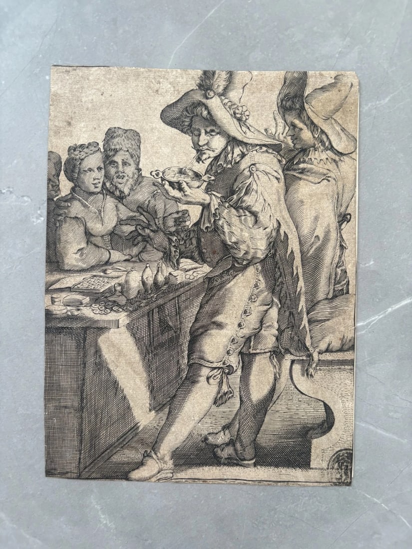 Antique Original Etching Pieter I DE JODE (c.1570-1634) - 7