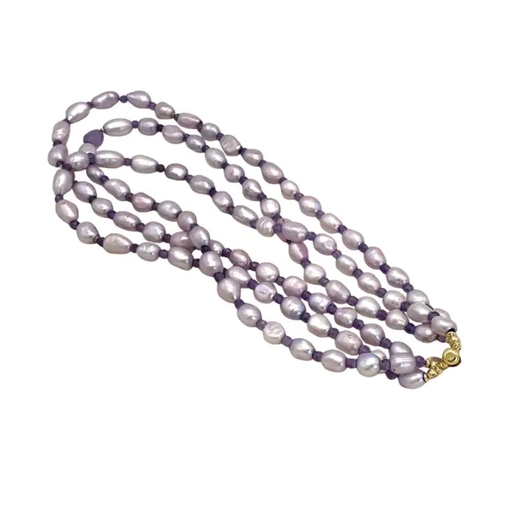 Freshwater Pearl Triple Strand Necklace - 2