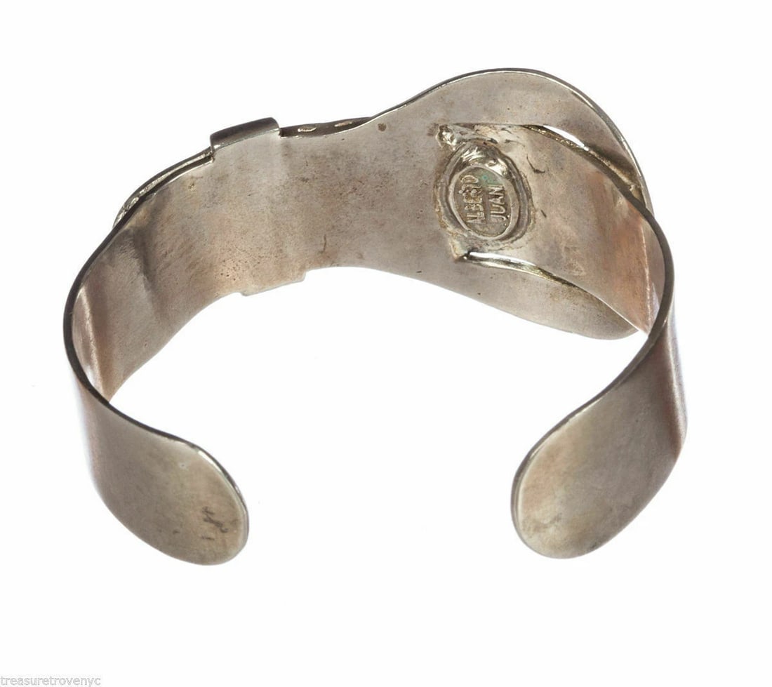 Sterling Silver Buckle Cuff Bracelet Unisex Alberto Juan - 4