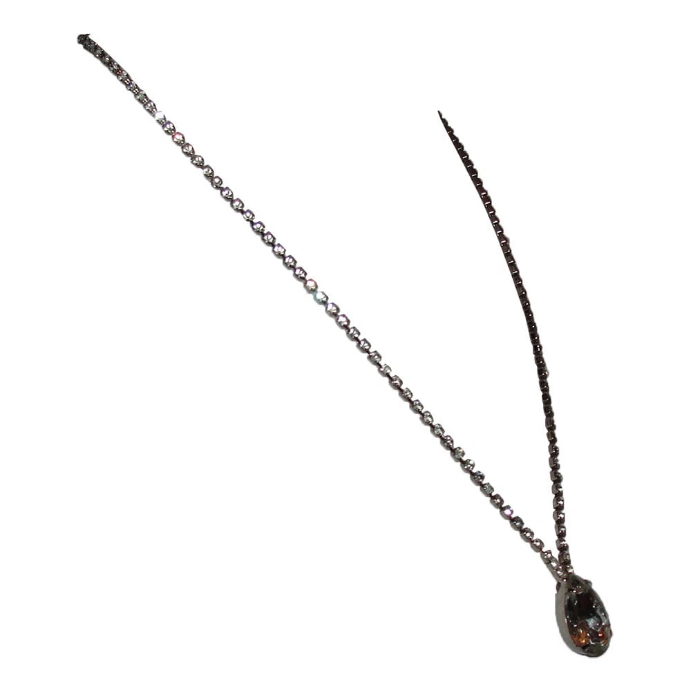 Kenneth Lane Tear Drop Rhinestone Necklace - 4
