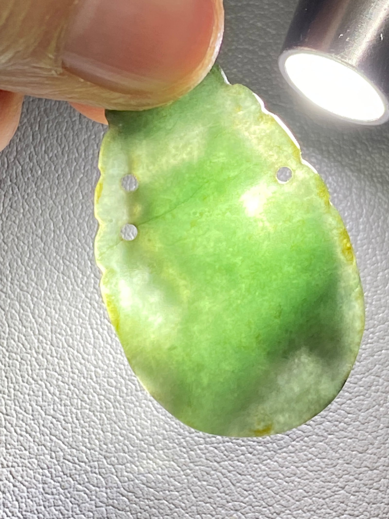 Vintage Jadeite Jade Zodiac Horse Pendant - 3