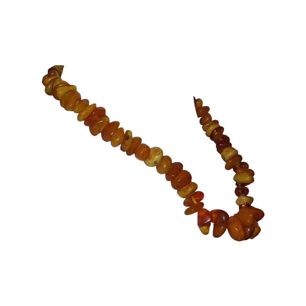 Large Baltic and Cognac Amber Nugget Bead Necklace - 3