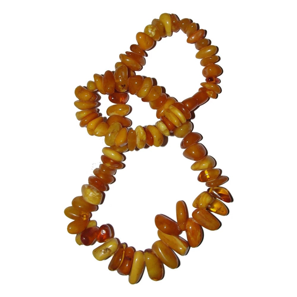 Large Baltic and Cognac Amber Nugget Bead Necklace - 4