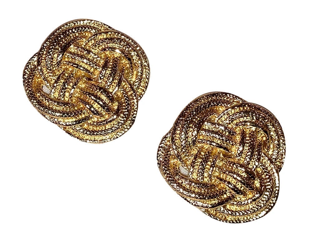 Givenchy Interlocking Rope Goldtone Earrings - 2