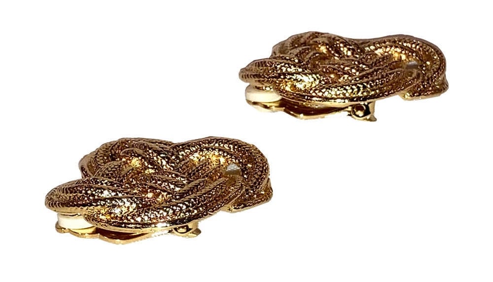 Givenchy Interlocking Rope Goldtone Earrings - 4