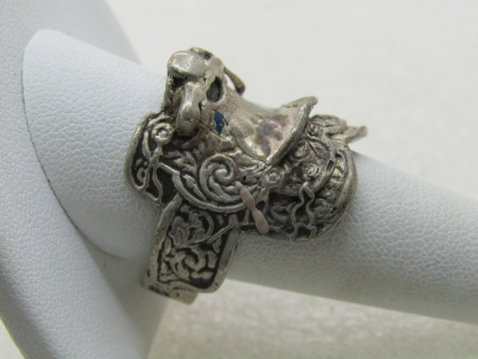 Vintage Sterling Silver Saddle Ring, Sz. 12.5, Men's/Unisex (1 of 8)
