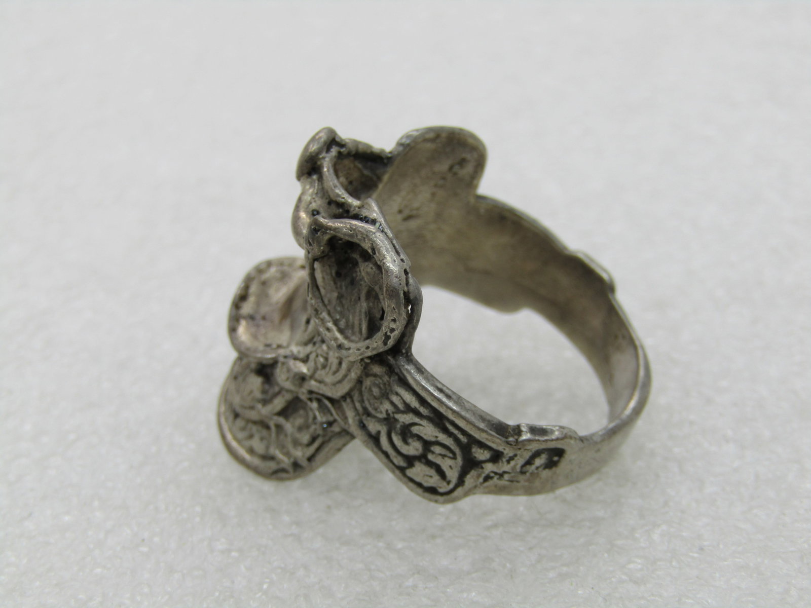 Vintage Sterling Silver Saddle Ring, Sz. 12.5, Men's/Unisex - 5