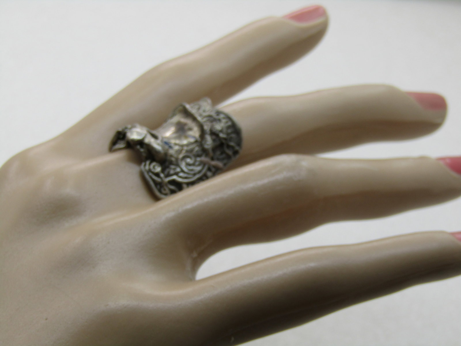 Vintage Sterling Silver Saddle Ring, Sz. 12.5, Men's/Unisex - 8