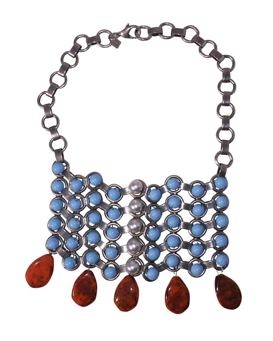 Dannijo Medine Turquoise Glass Drop Necklace - 4