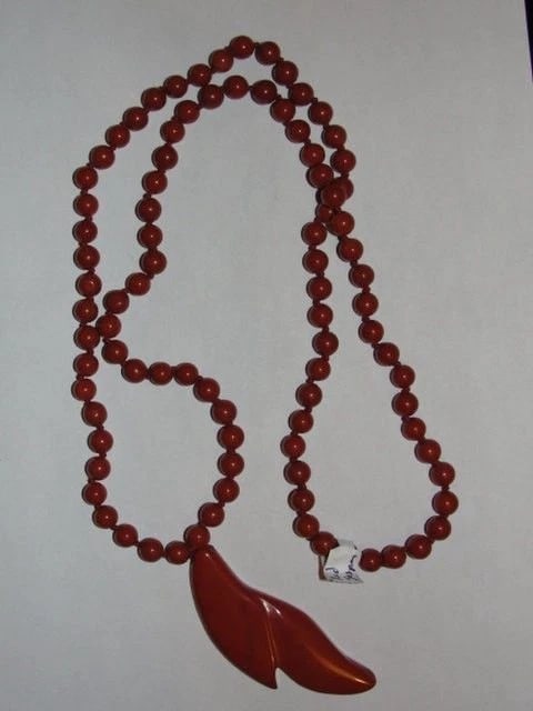 Brecciated Red Jasper Bead Necklace - 4
