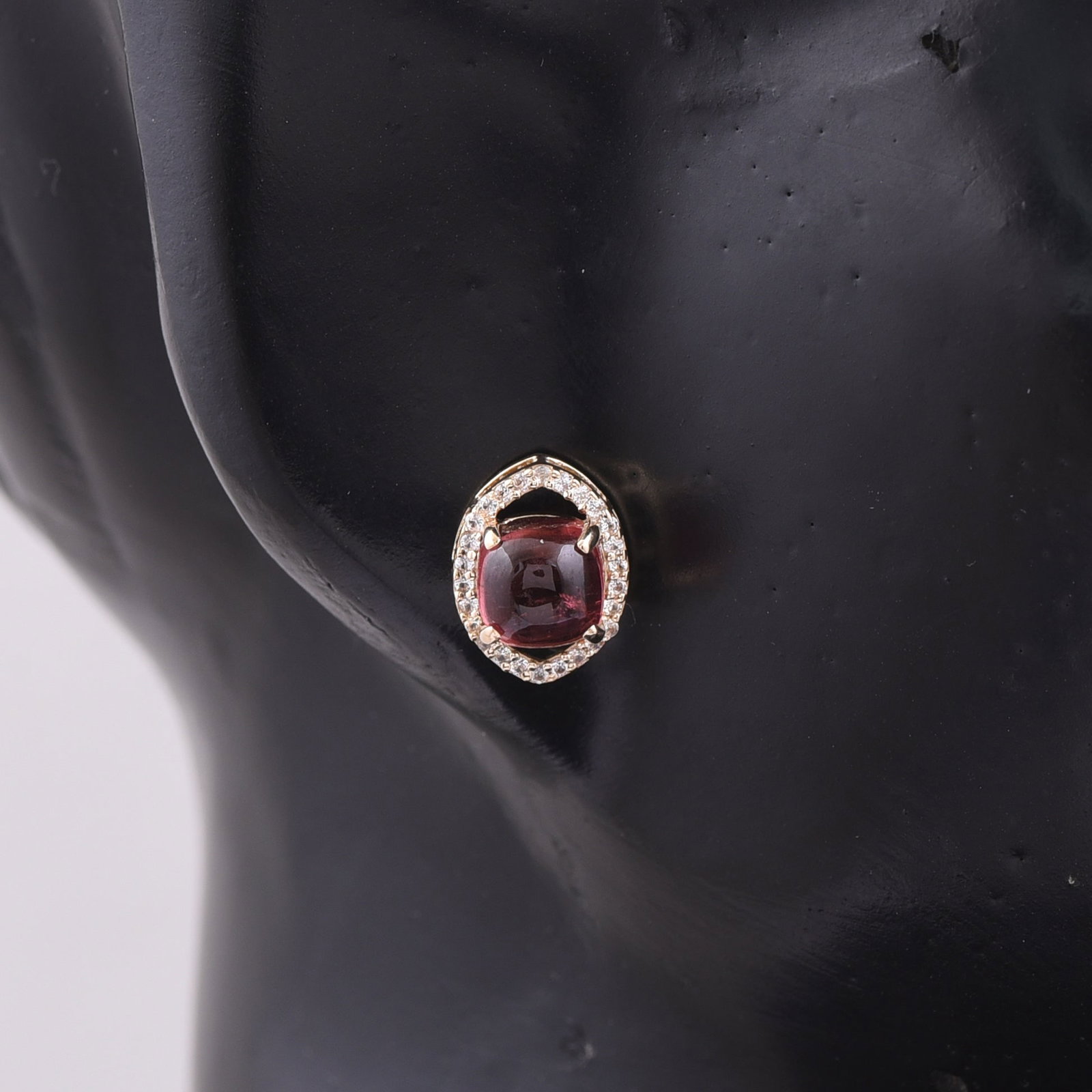 2.96 Ct Cushion Tourmaline 9K Gold Earrings - 2