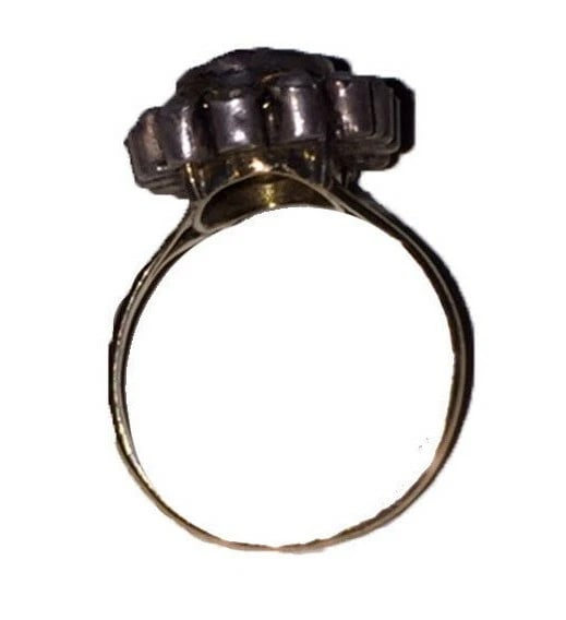 Georgian Amethyst 14 kt Gold Sterling Sea Pearl Ring - 4
