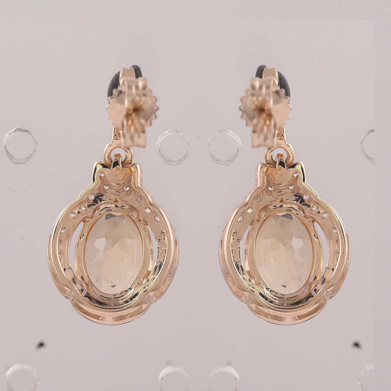 2.34 Ct Oval Tourmaline 9K Gold Earrings - 2